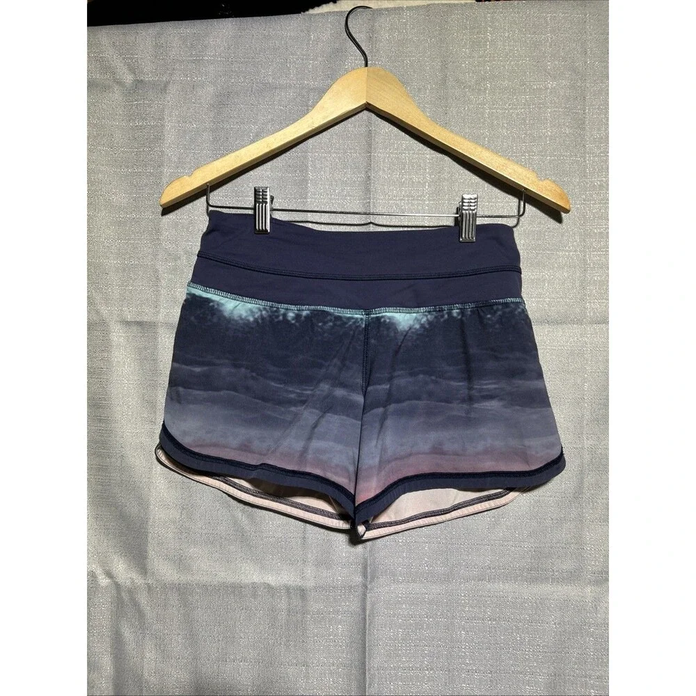 Lululemon Groovy Run Short 2‎ Beachscape Blue Teal Coral Athleleisure